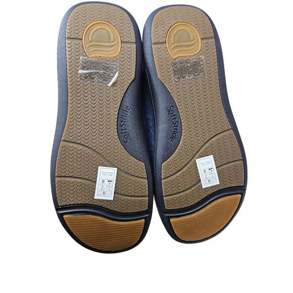NEW Strole 11 heather Navy Blue Scuff Mule Slipper Wool Blend Comfort Casual main image 4